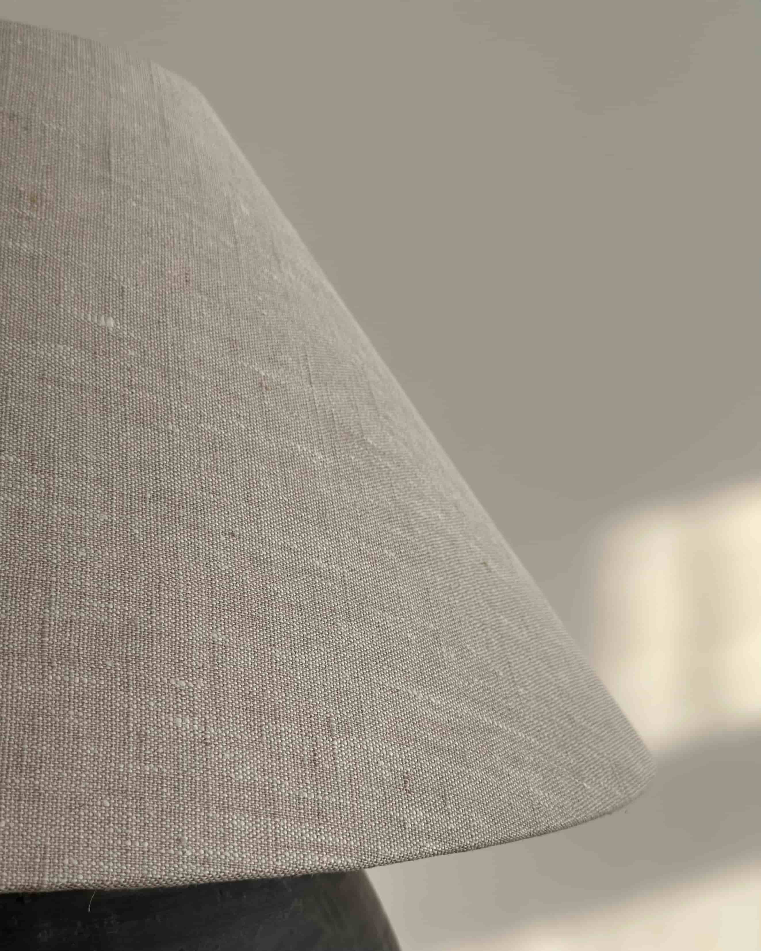 Black Bespoke Lamp with Belgian Linen Shade