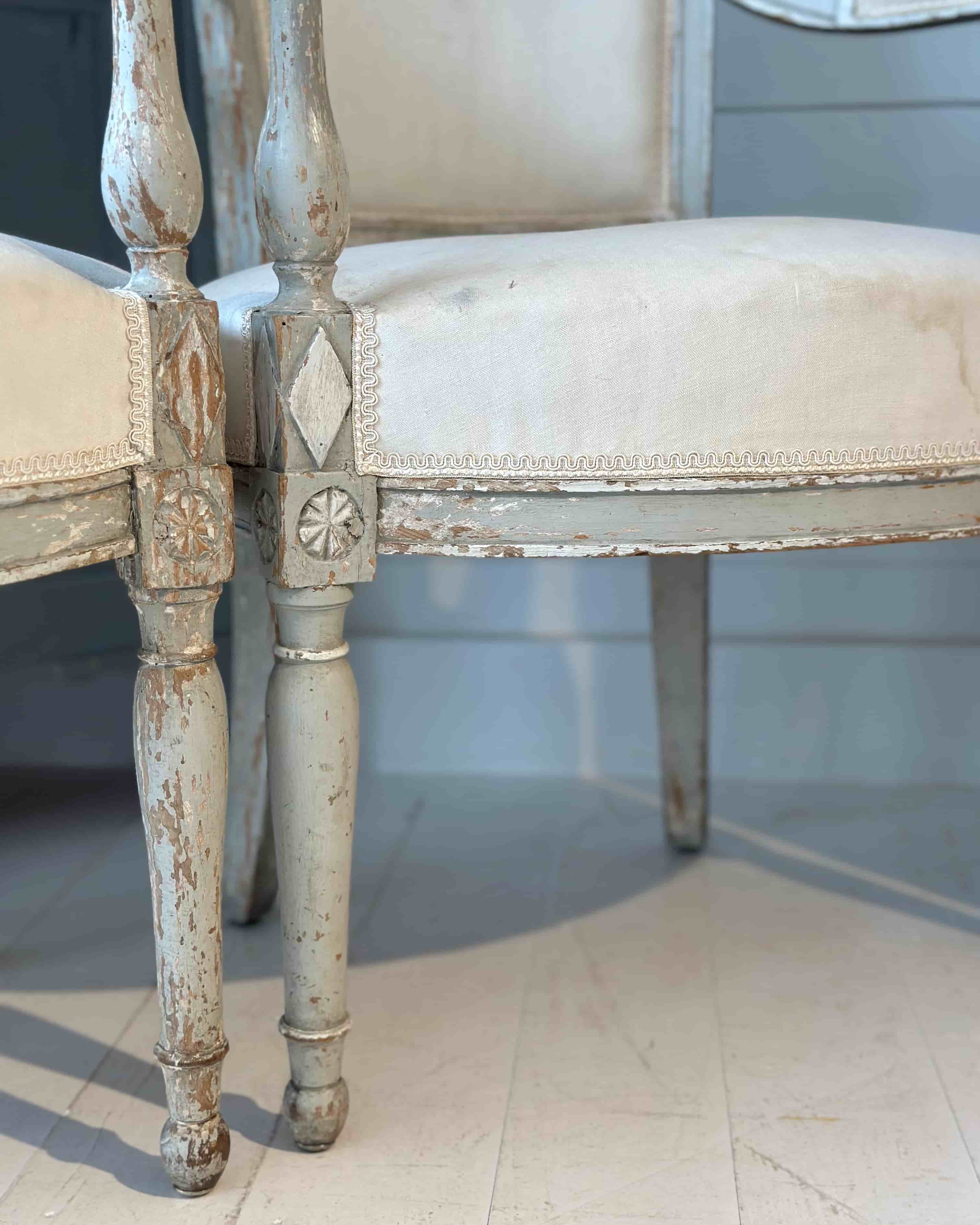 Pair of 18th-Century Swedish Bedroom Chairs