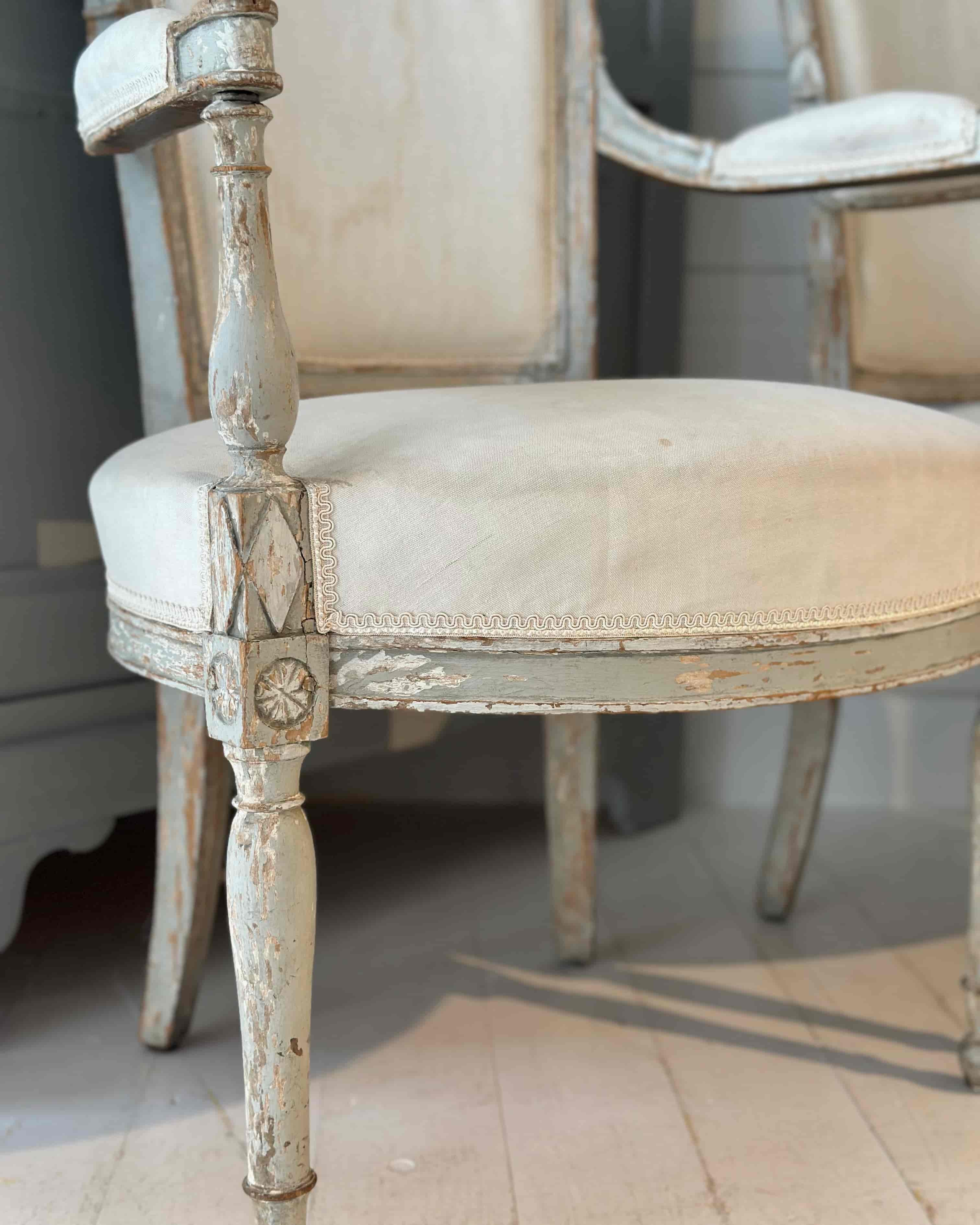 Pair of 18th-Century Swedish Bedroom Chairs