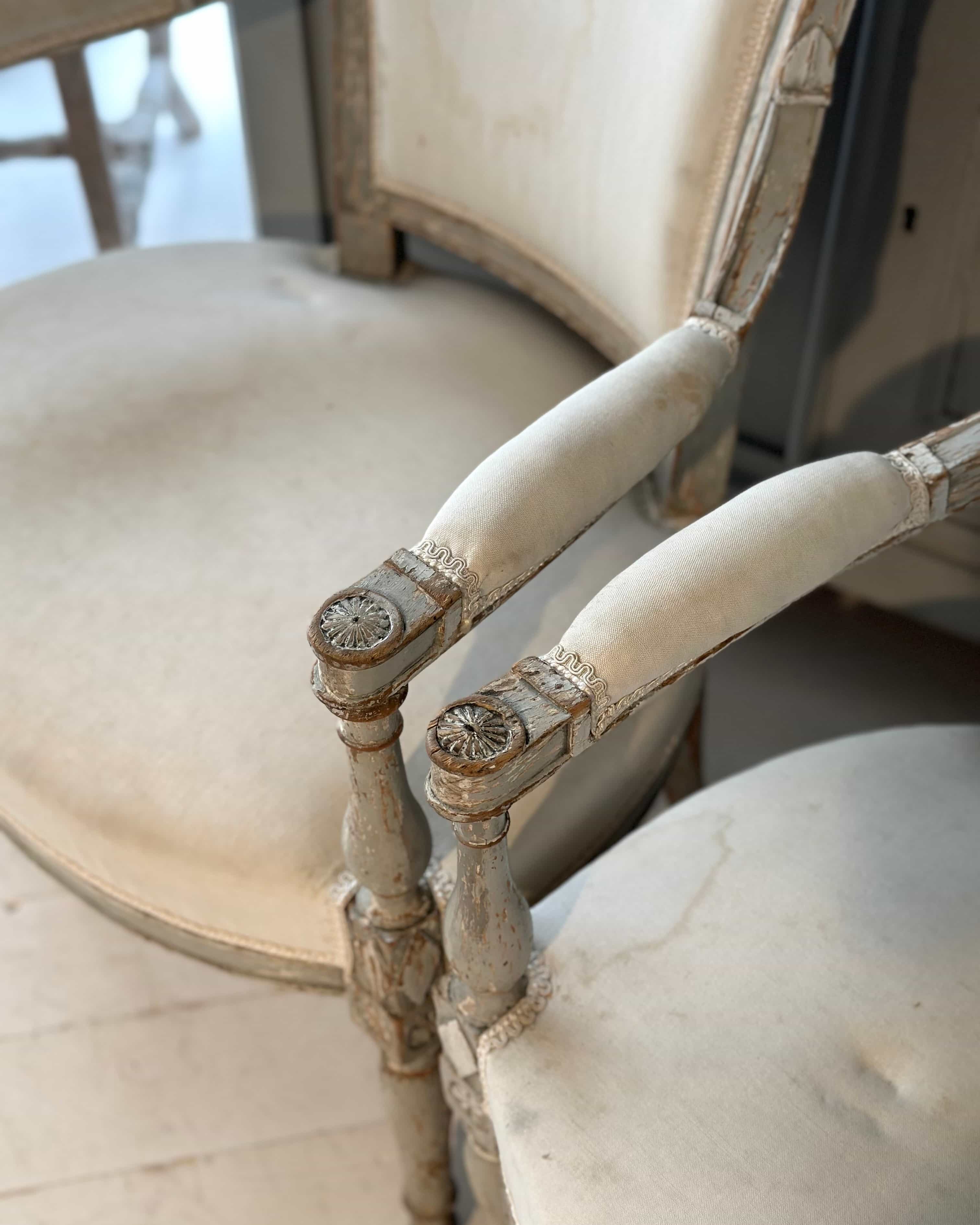 Pair of 18th-Century Swedish Bedroom Chairs