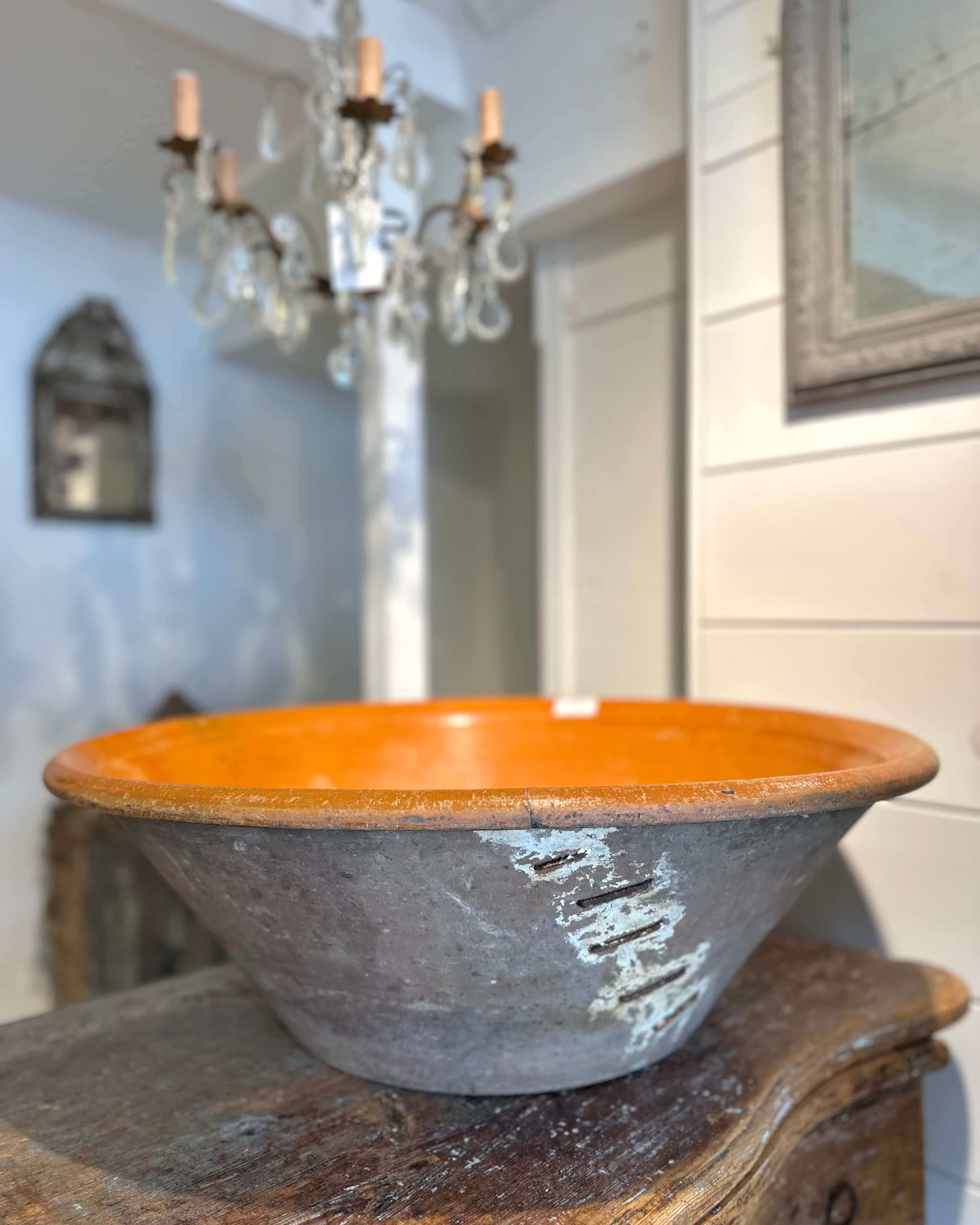 Early 20th-Century Glazed Earthenware Bowl