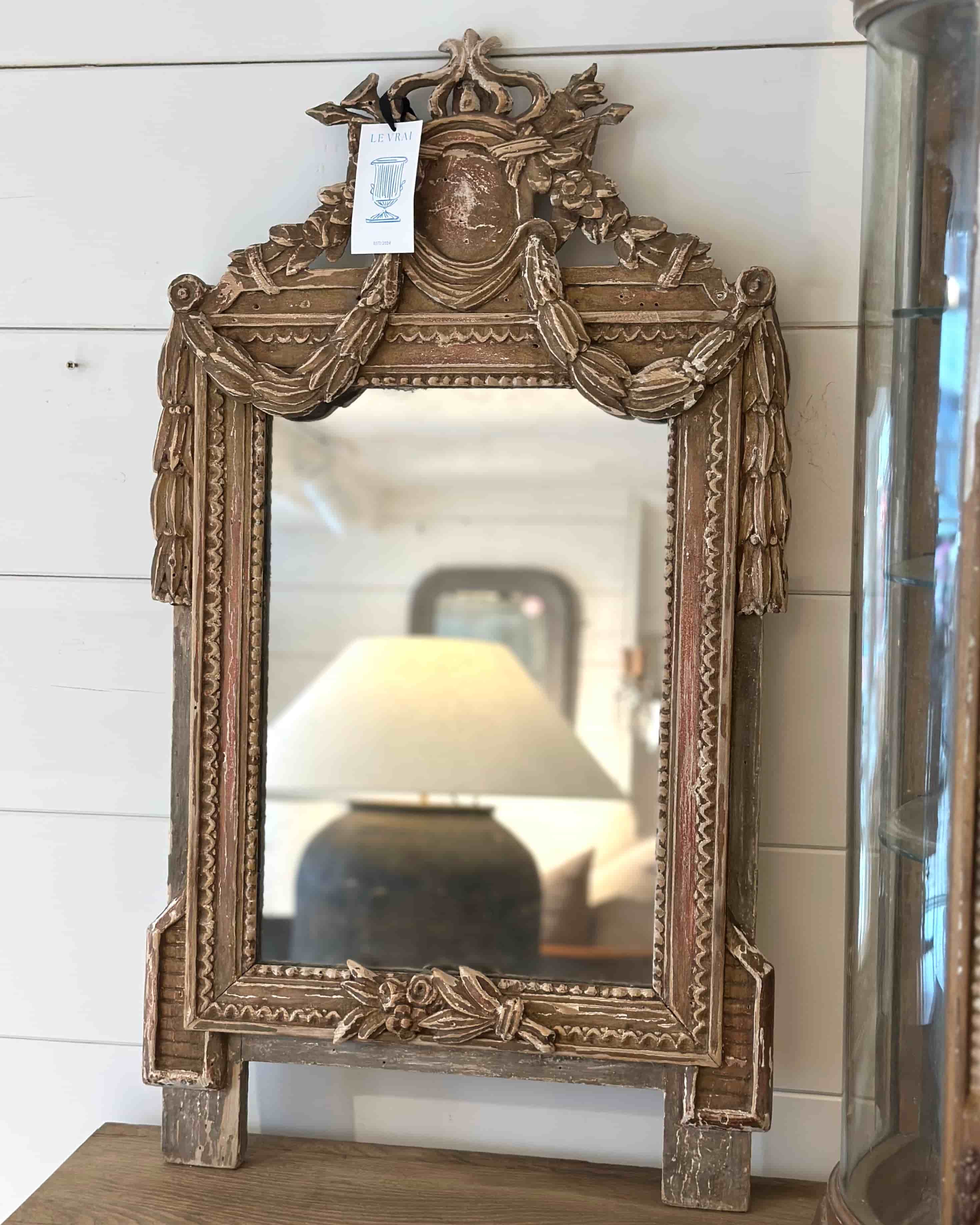 18th-Century French Carved Mirror