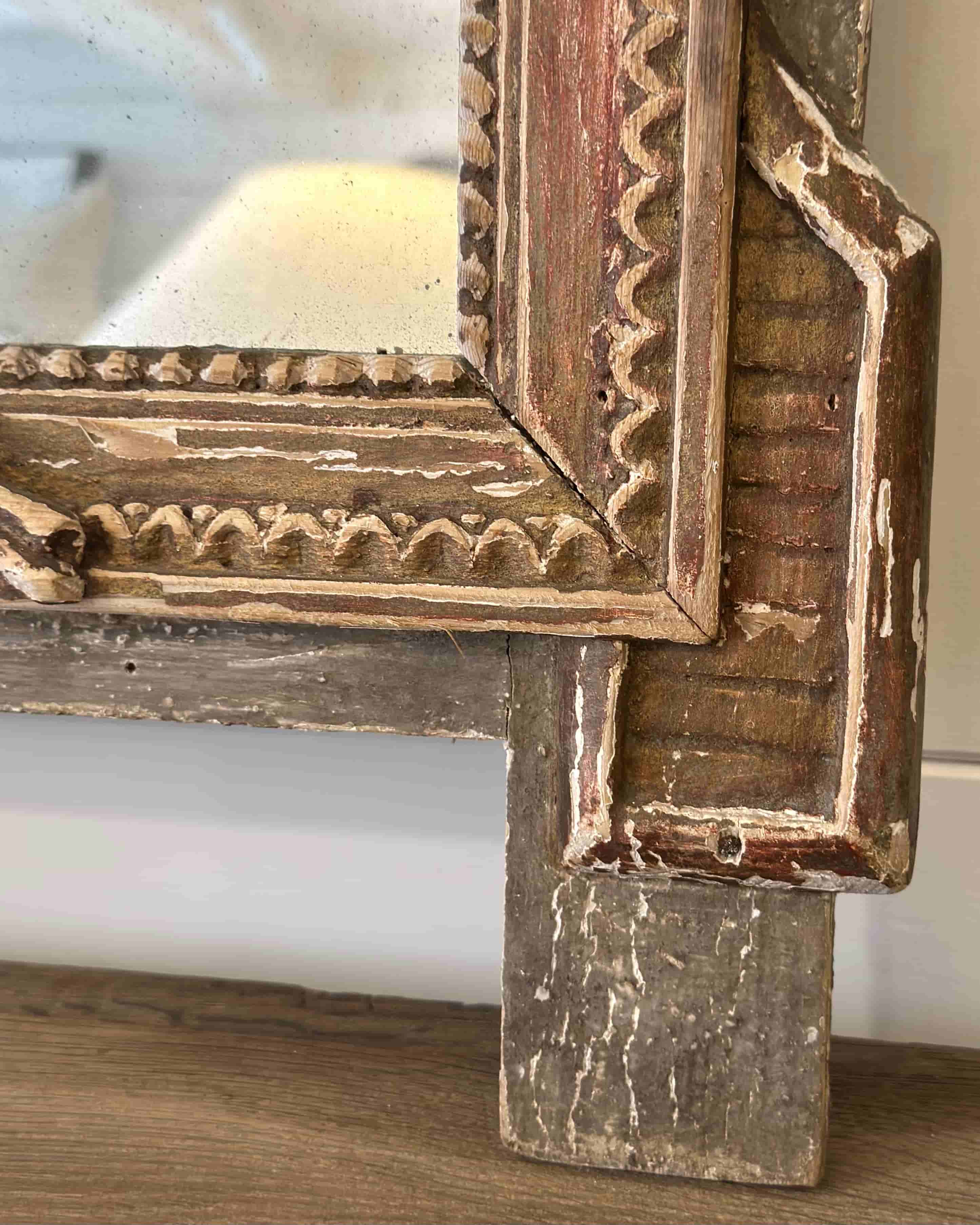 18th-Century French Carved Mirror