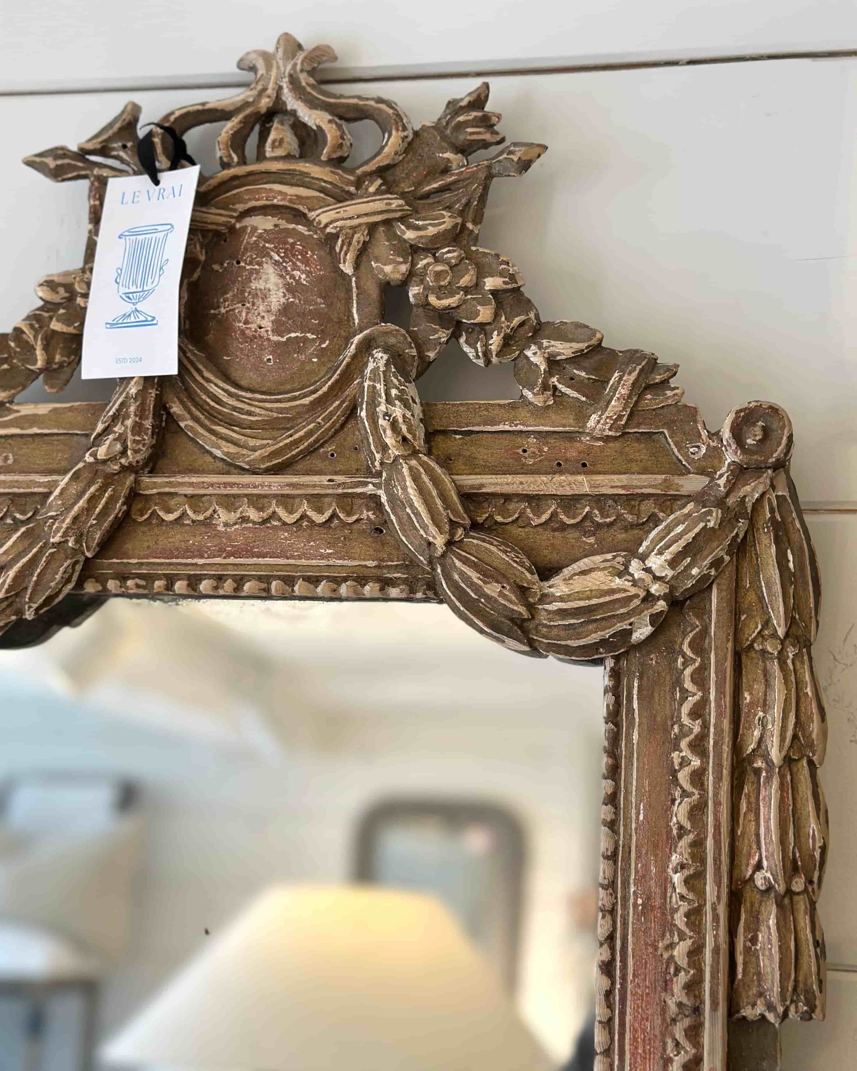 18th-Century French Carved Mirror
