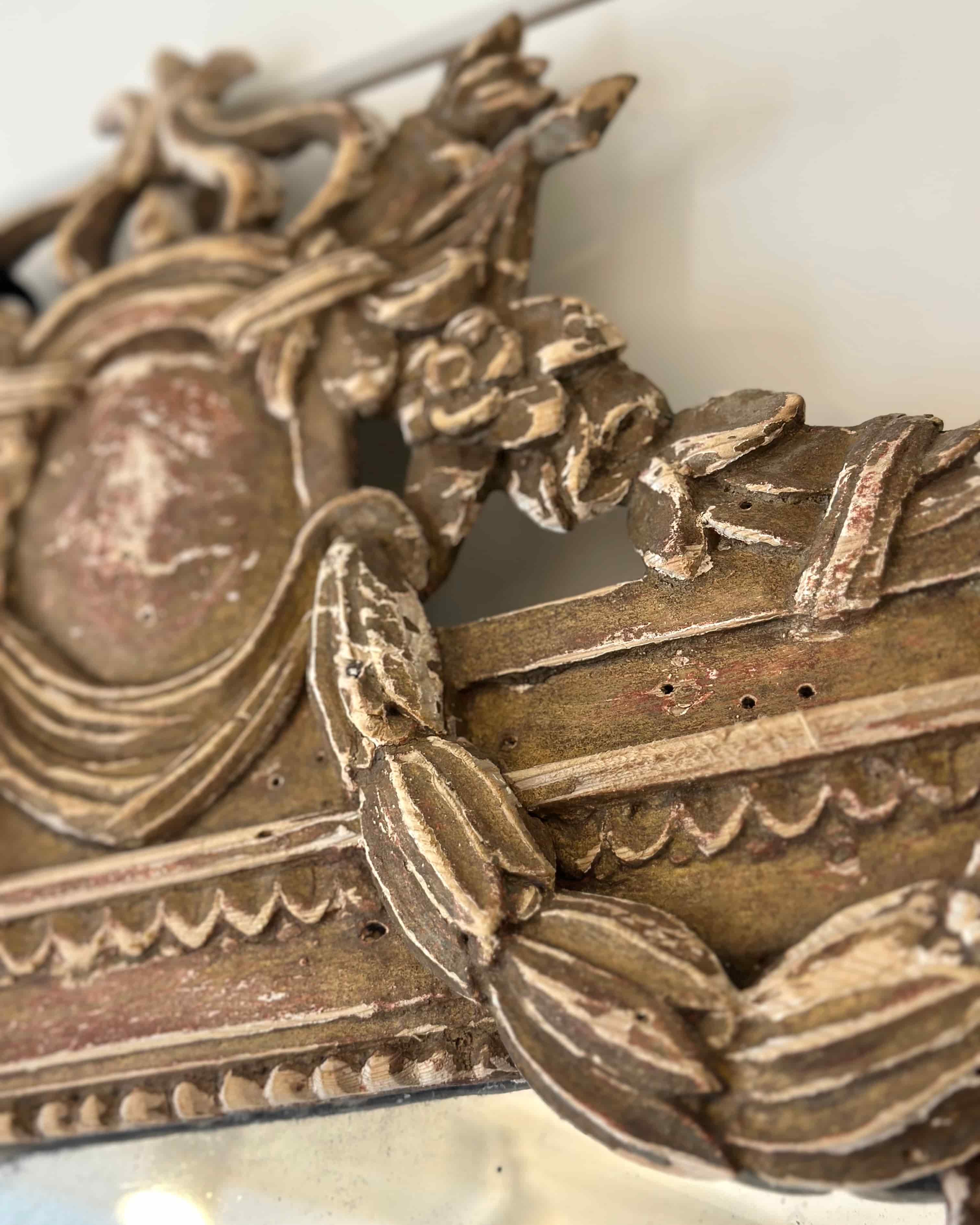 18th-Century French Carved Mirror