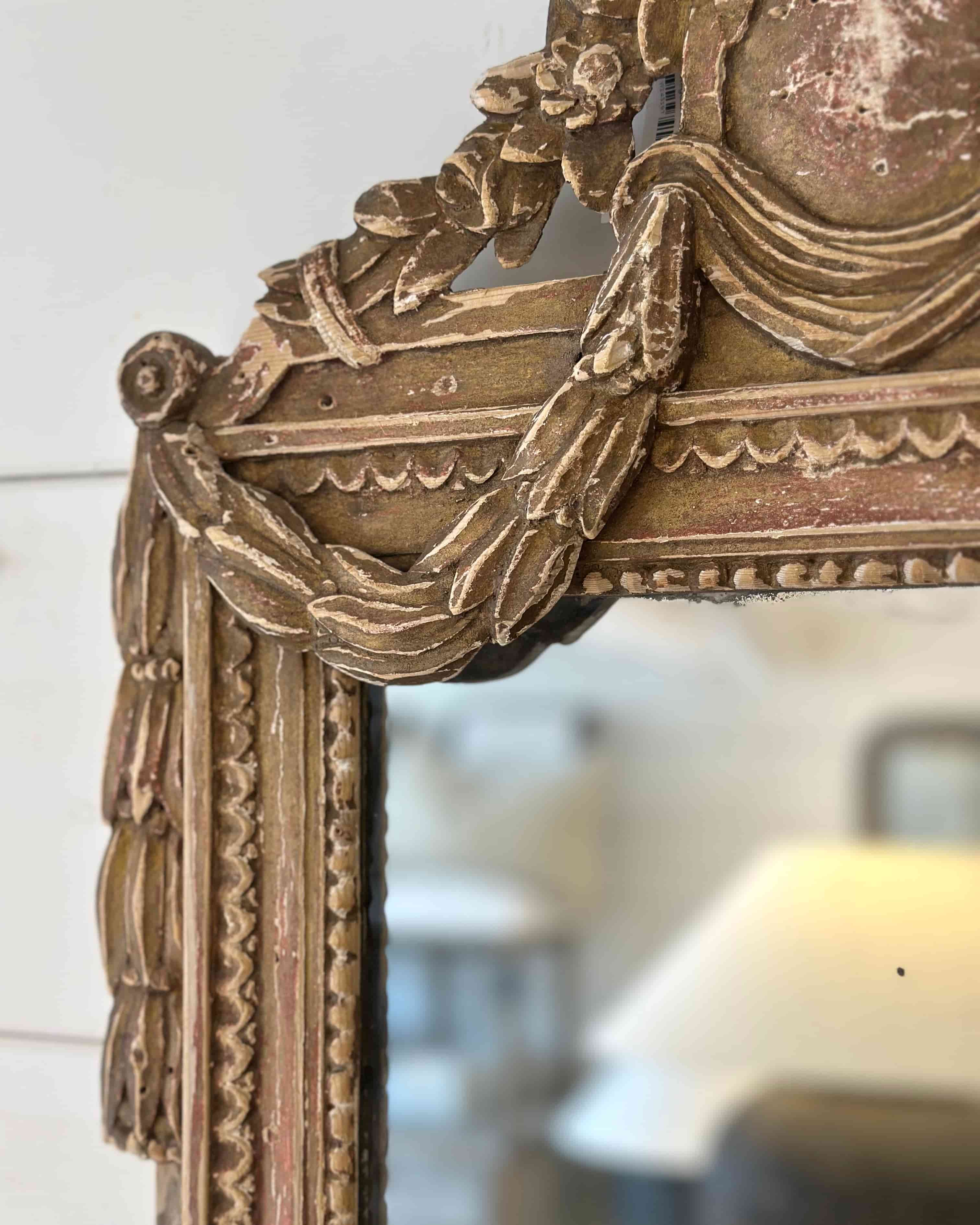 18th-Century French Carved Mirror