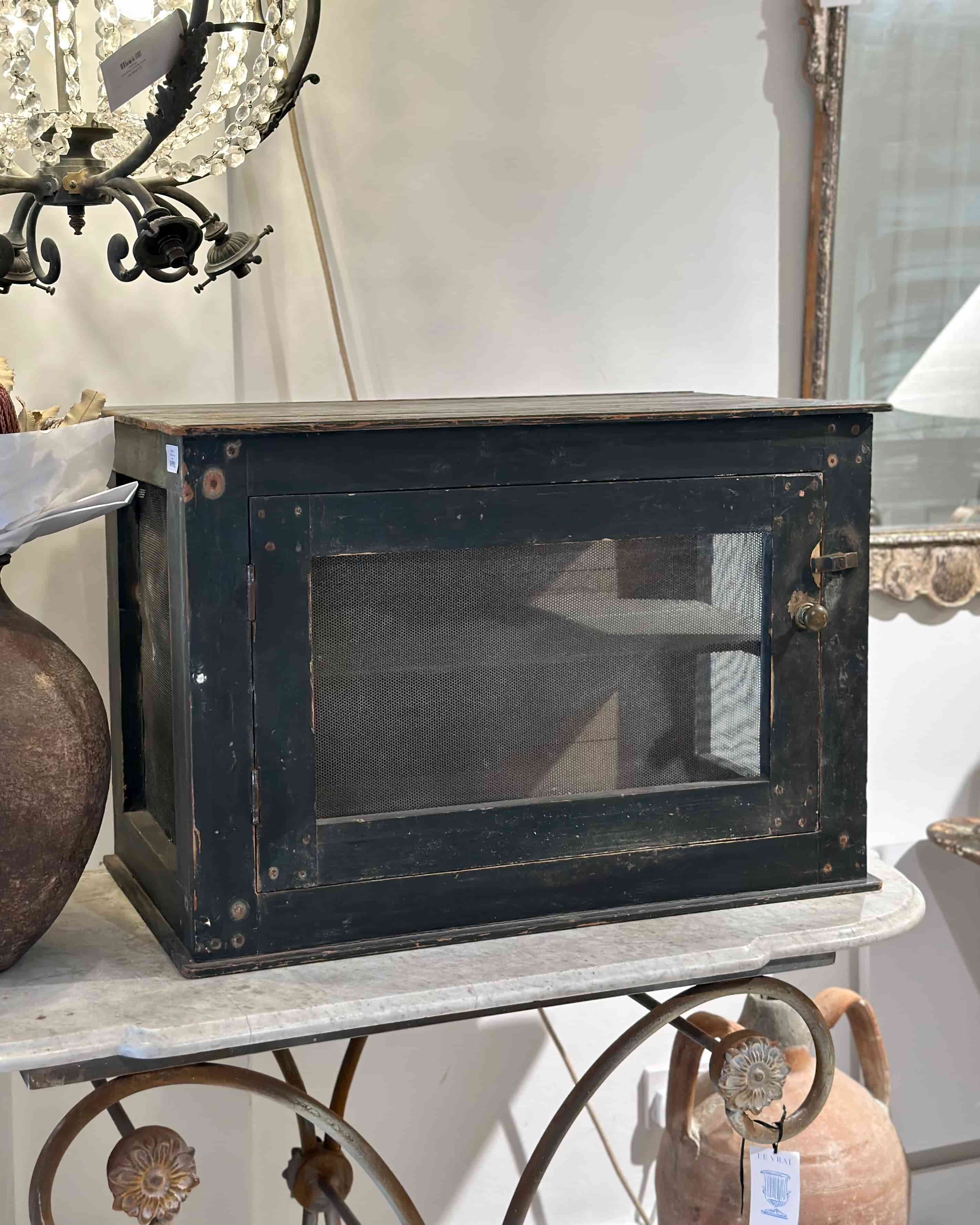 Antique French Wire-Mesh Food Store