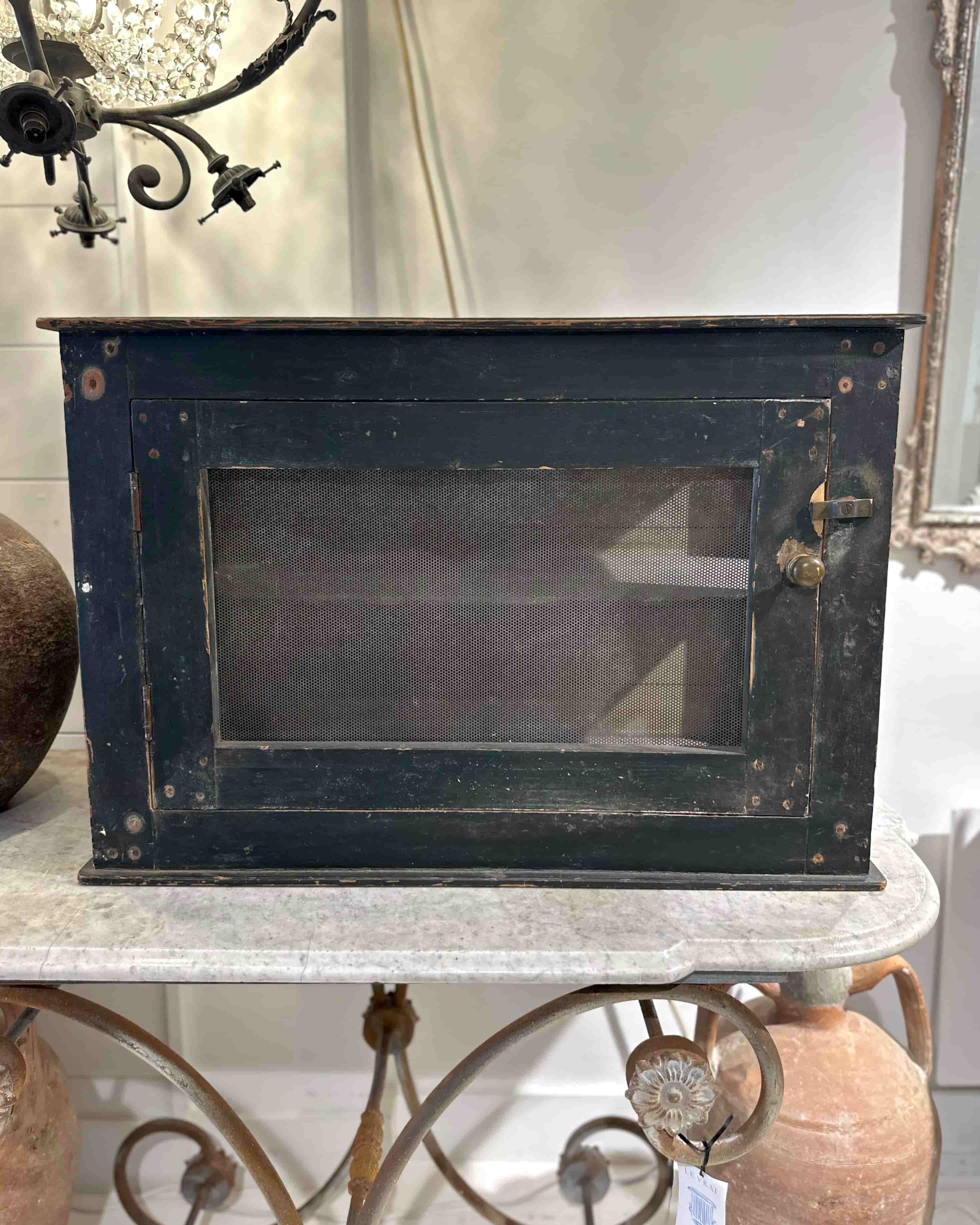 Antique French Wire-Mesh Food Store