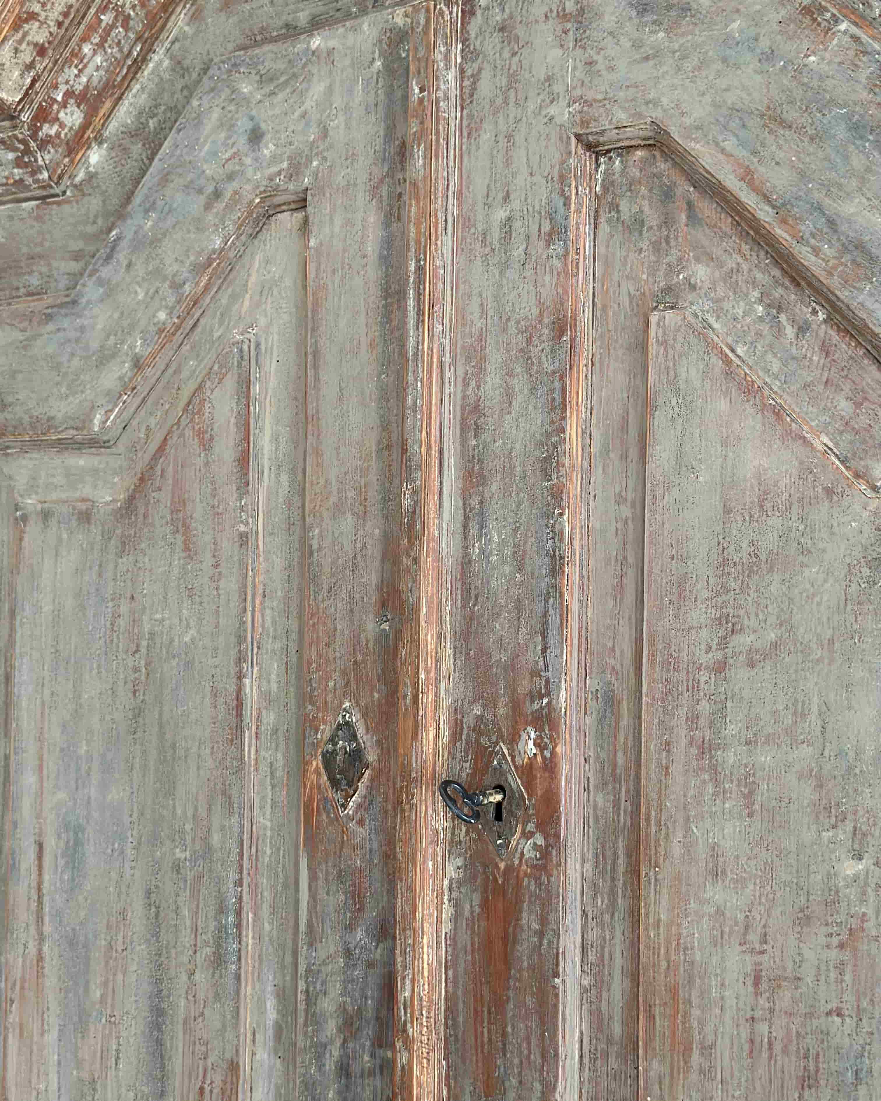 Swedish Baroque 2 piece Secretaire Cupboard