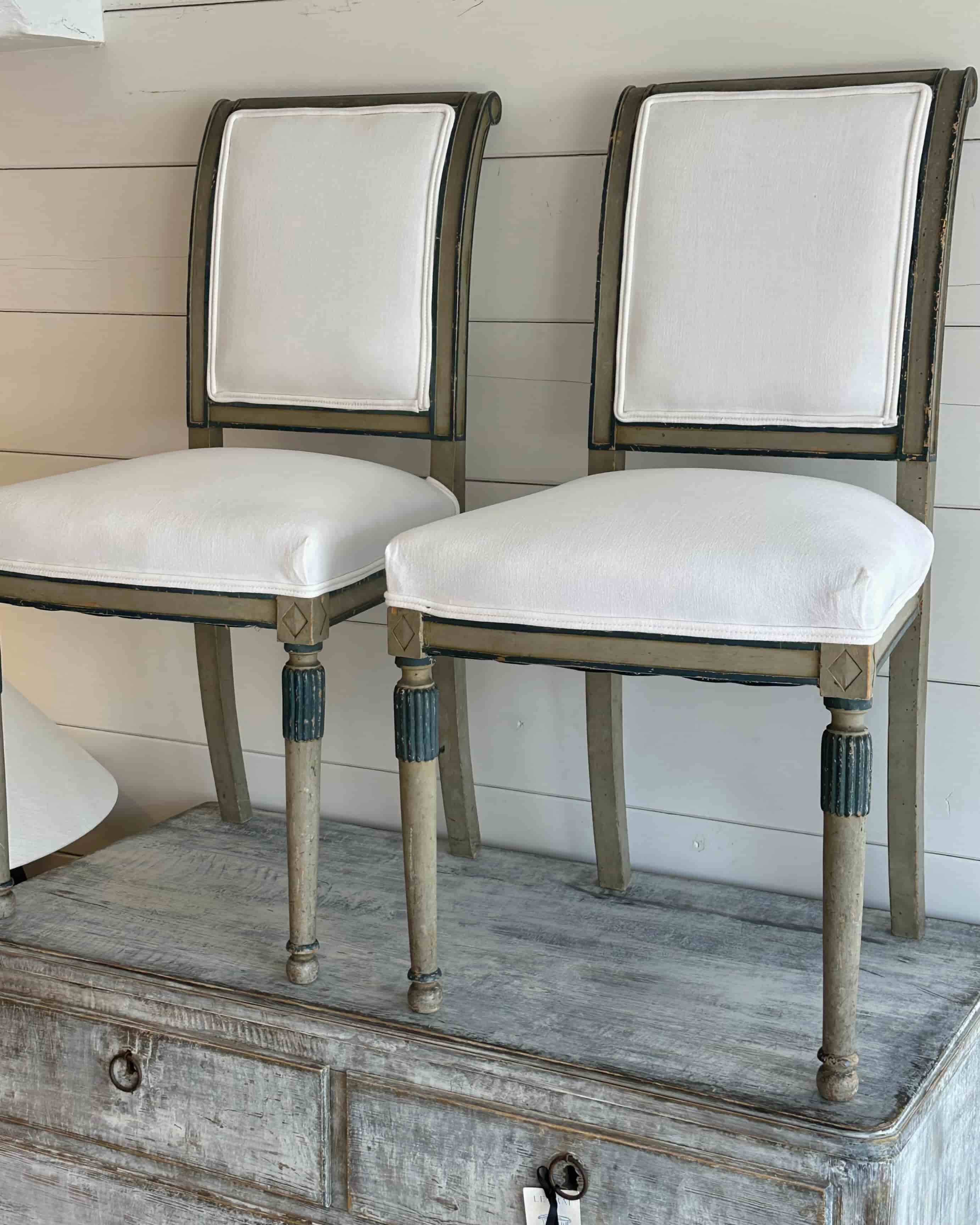Pair of Late 19th Century Swedish Neoclassical Side Chairs