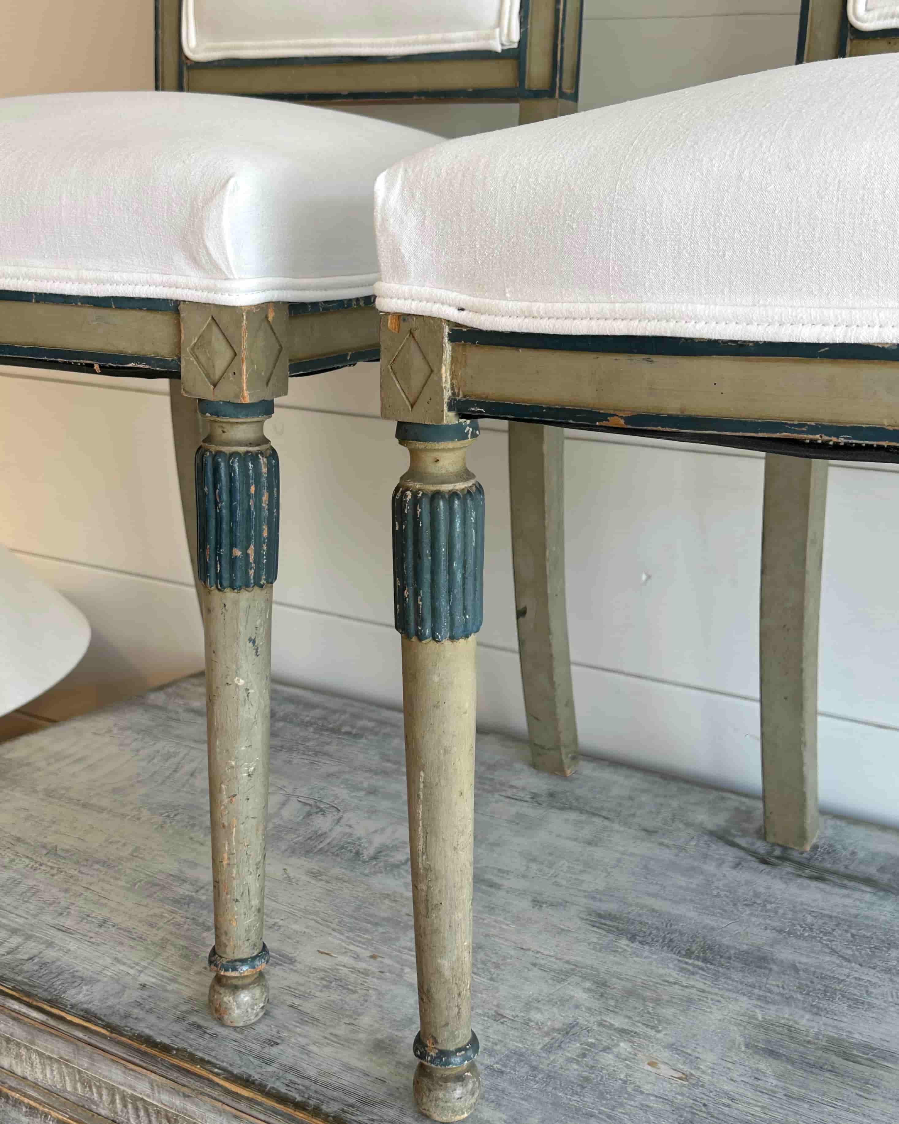 Pair of Late 19th Century Swedish Neoclassical Side Chairs