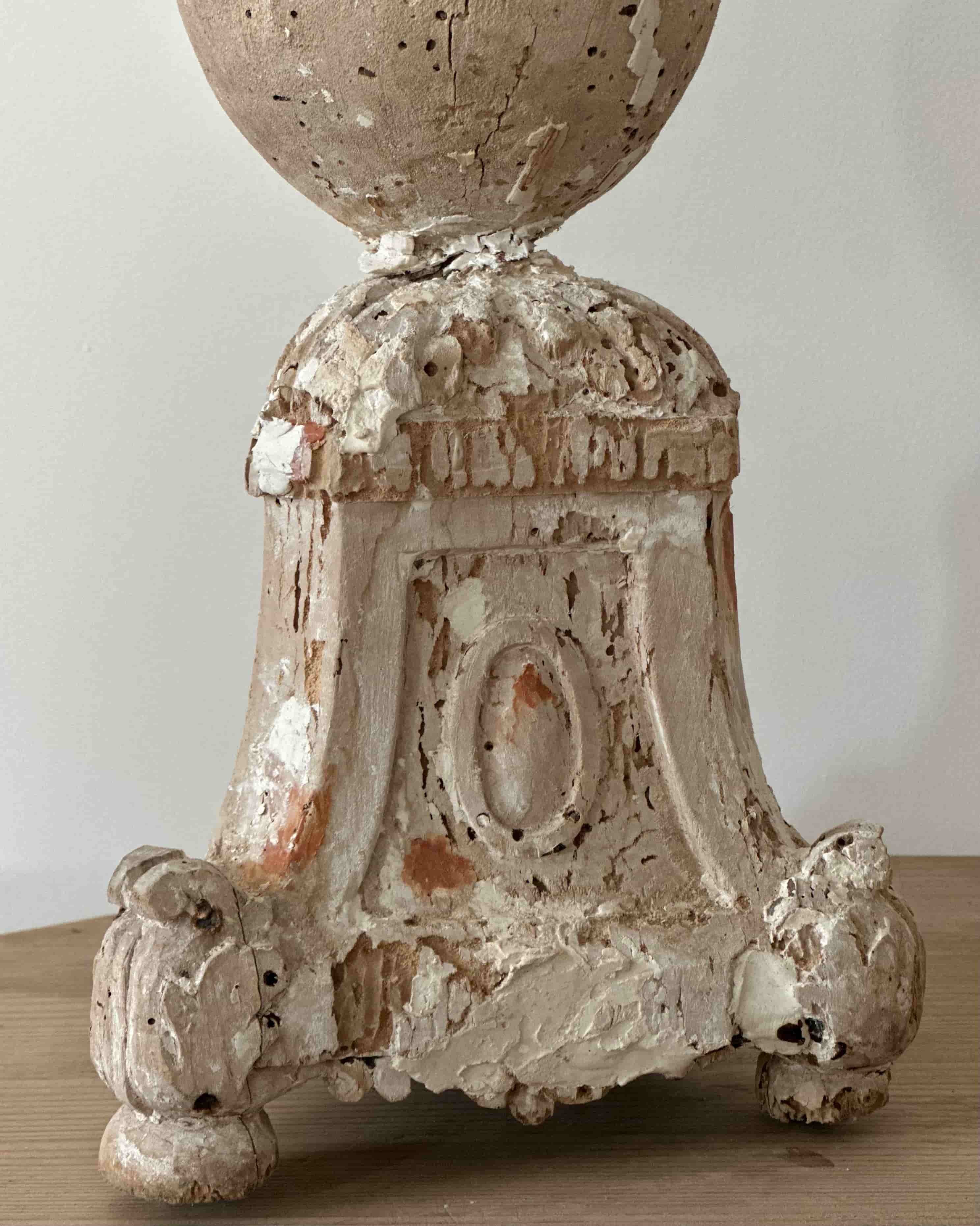 18th-Century French Fragment Floral Candle Holder