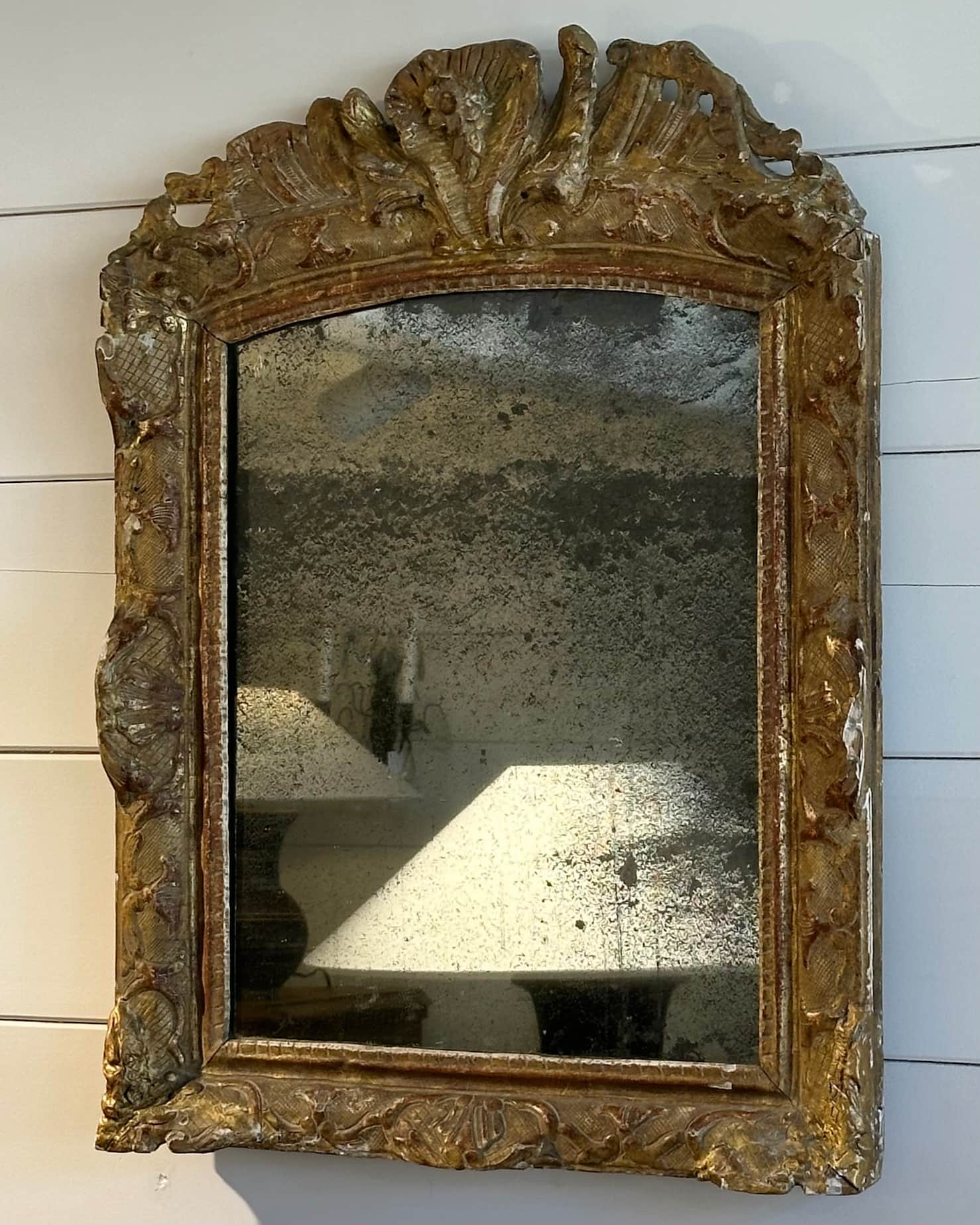 French 19th Century Heavily Foxed Mirror