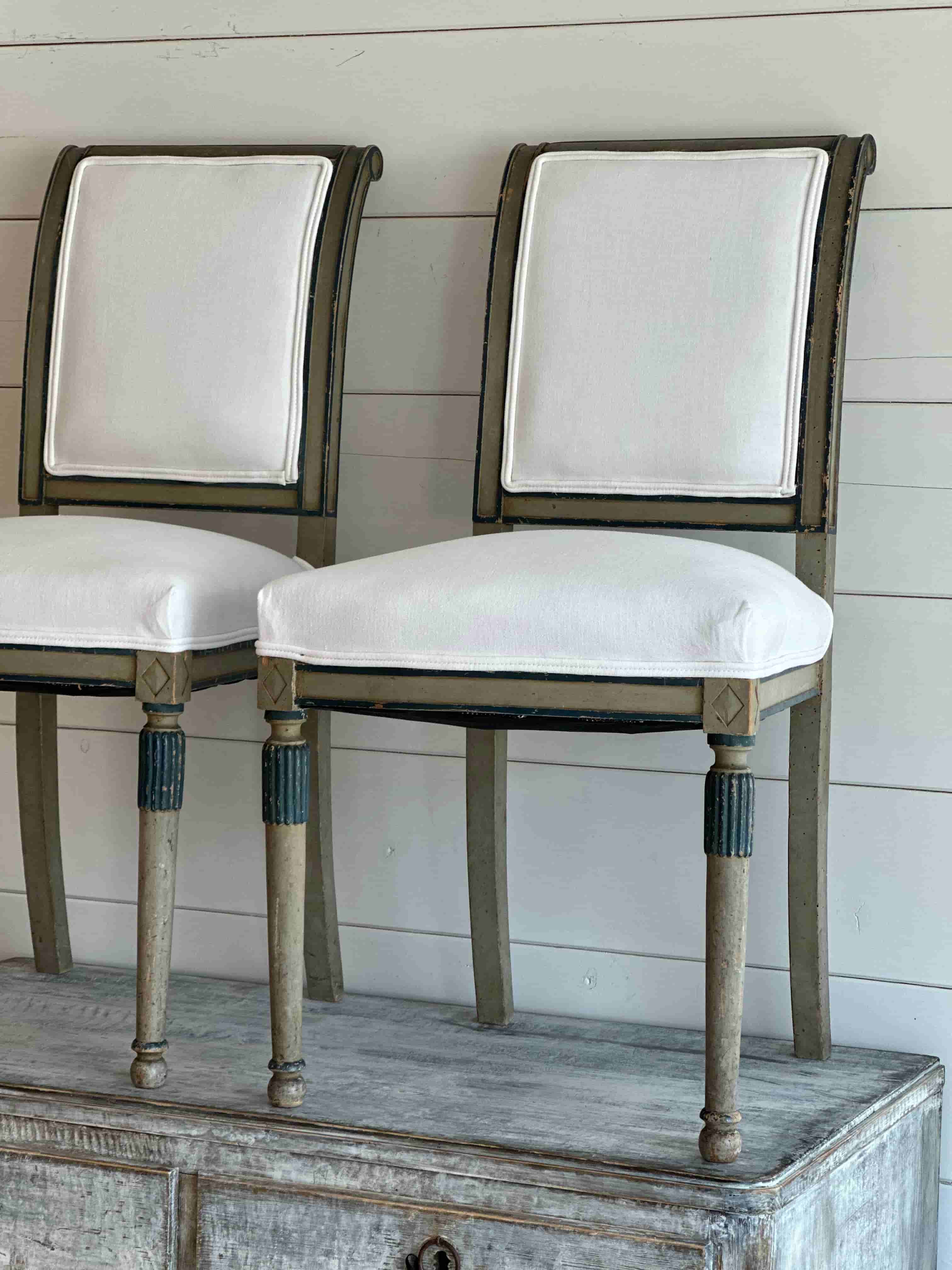 Pair of Late 19th Century Swedish Neoclassical Side Chairs