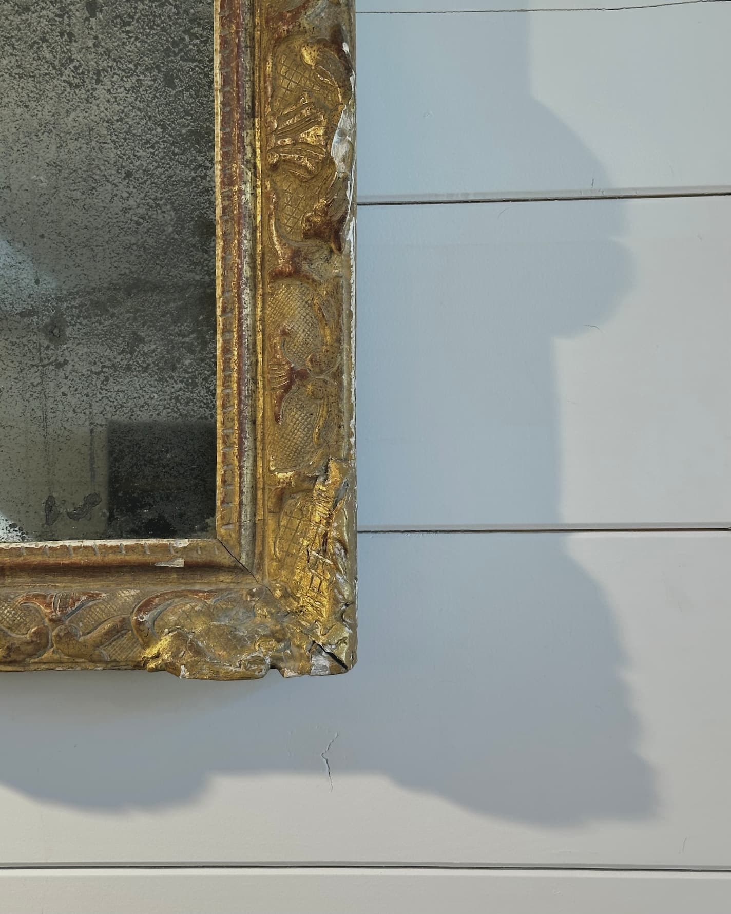French 19th Century Heavily Foxed Mirror