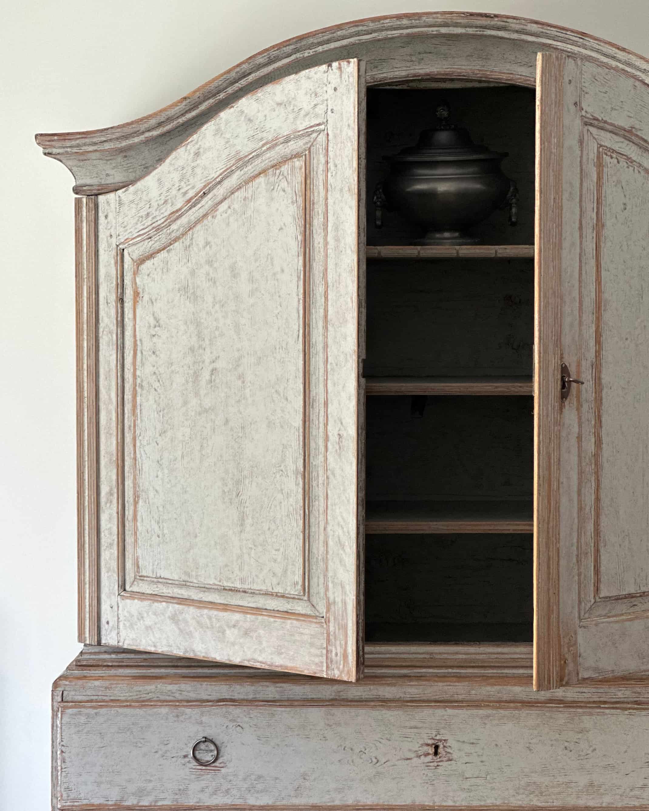 Swedish Rococo 2 piece Cupboard