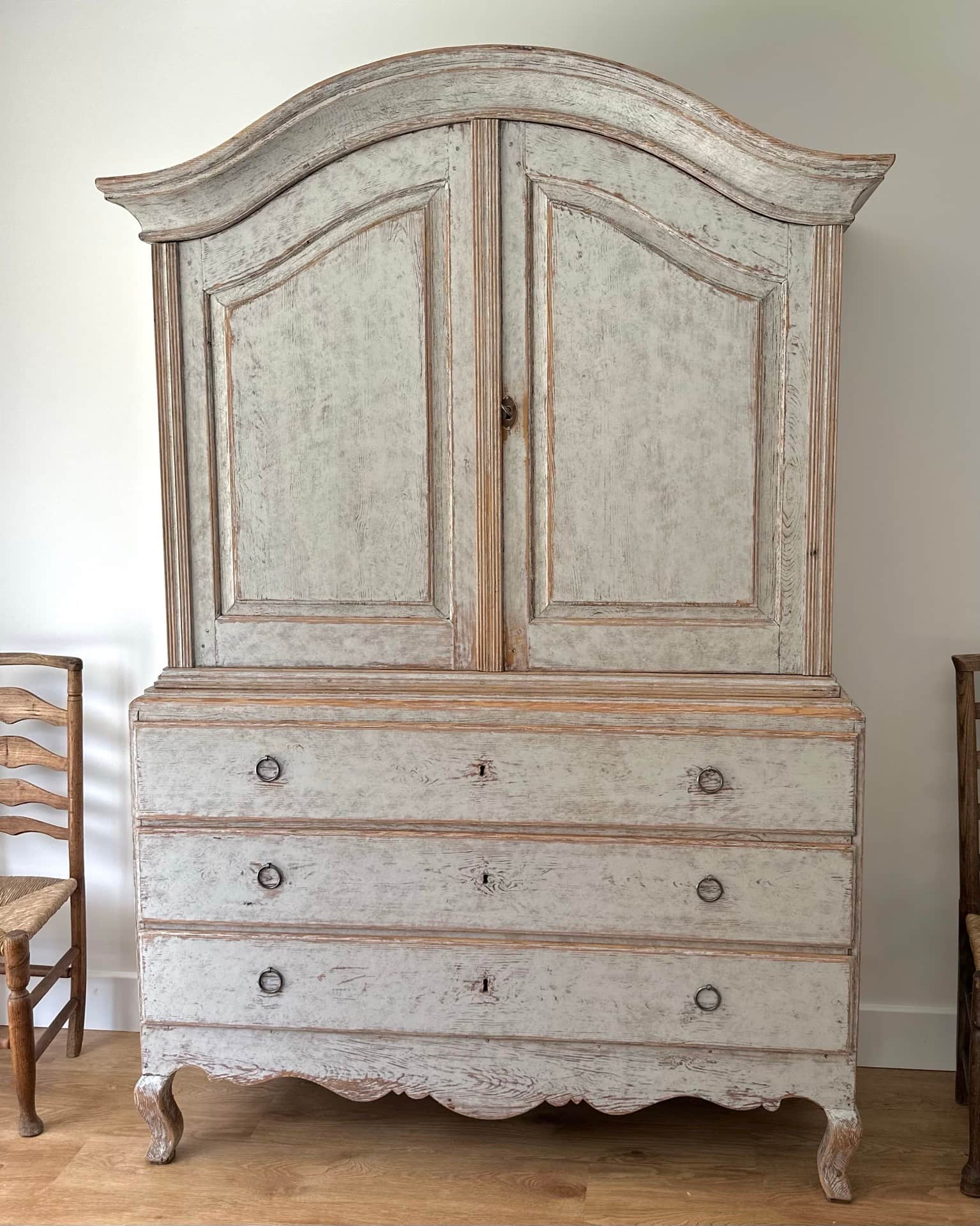 Swedish Rococo 2 piece Cupboard