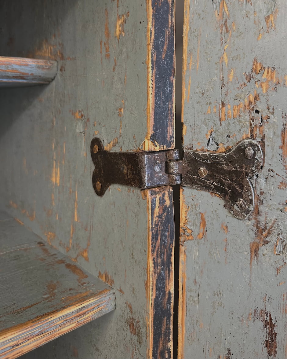 Black Swedish 18th Century Baroque Cupboard