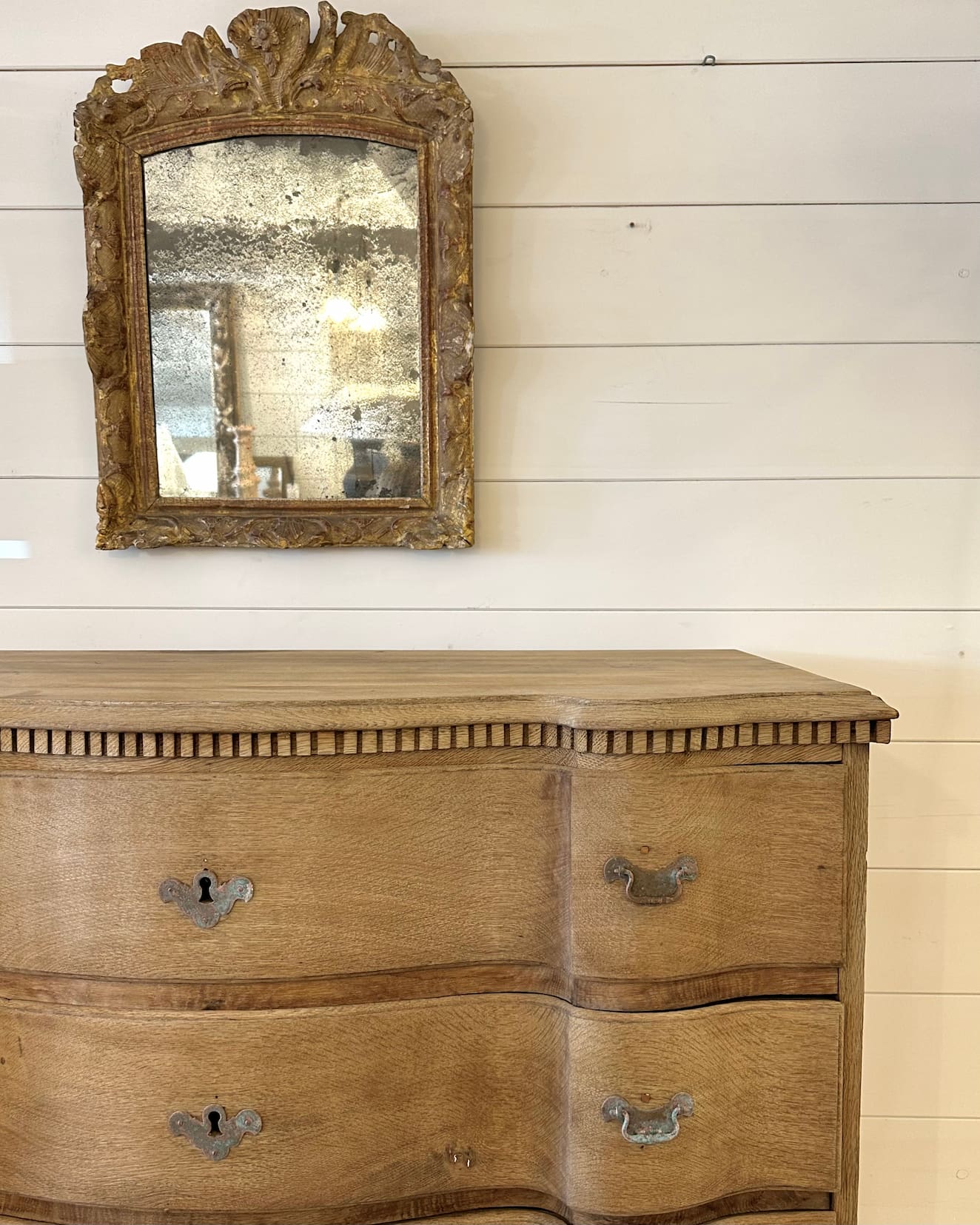 Danish Serpentine Chest of Drawers