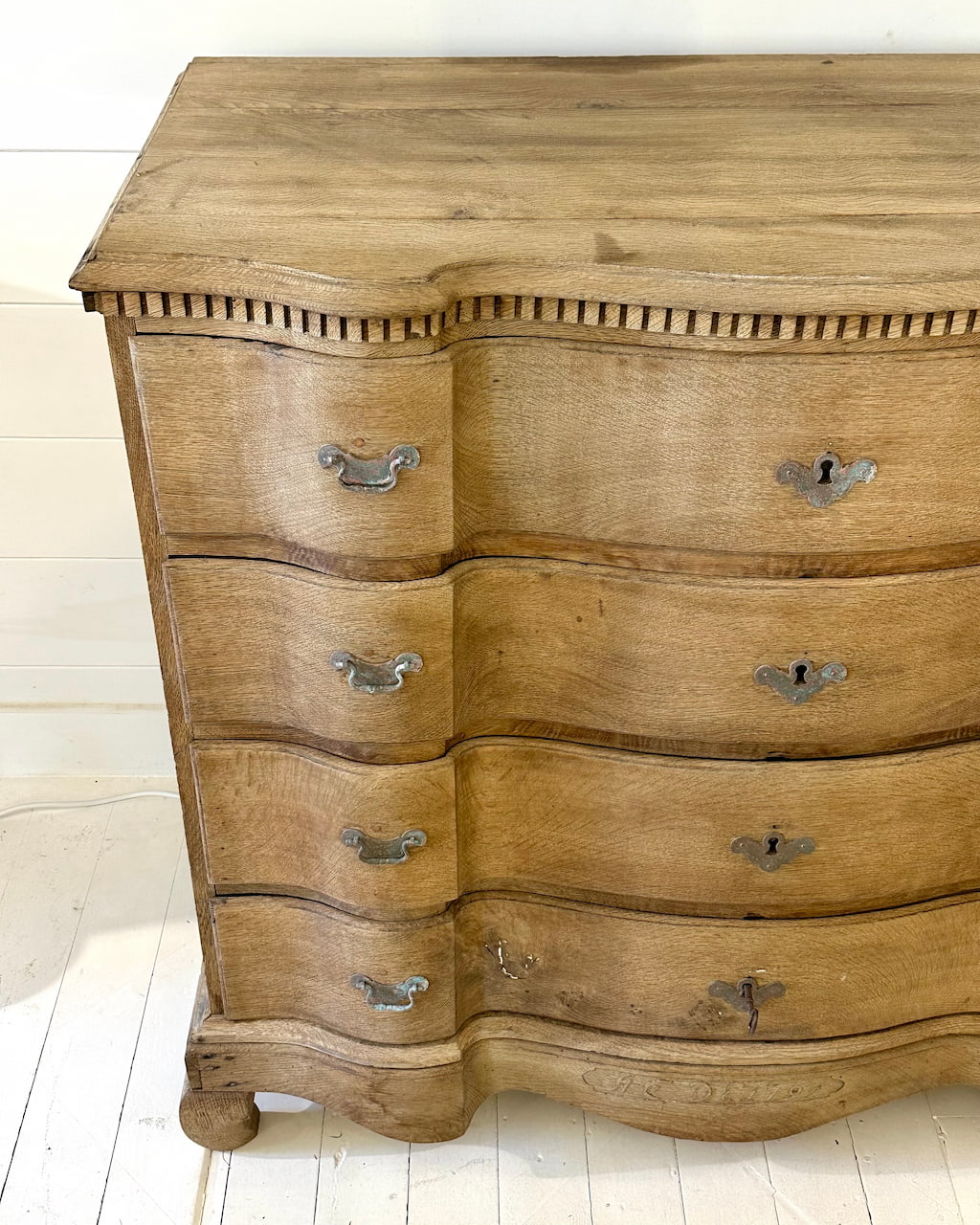 Danish Serpentine Chest of Drawers