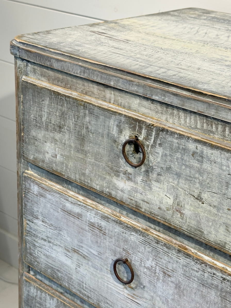 Gustavian Pale Blue Chest of Drawers