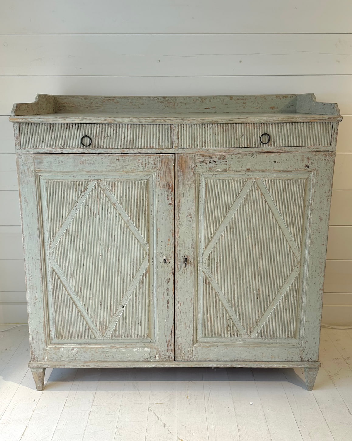 Gustavian Pale Duck Egg Green Commode/ Sideboard