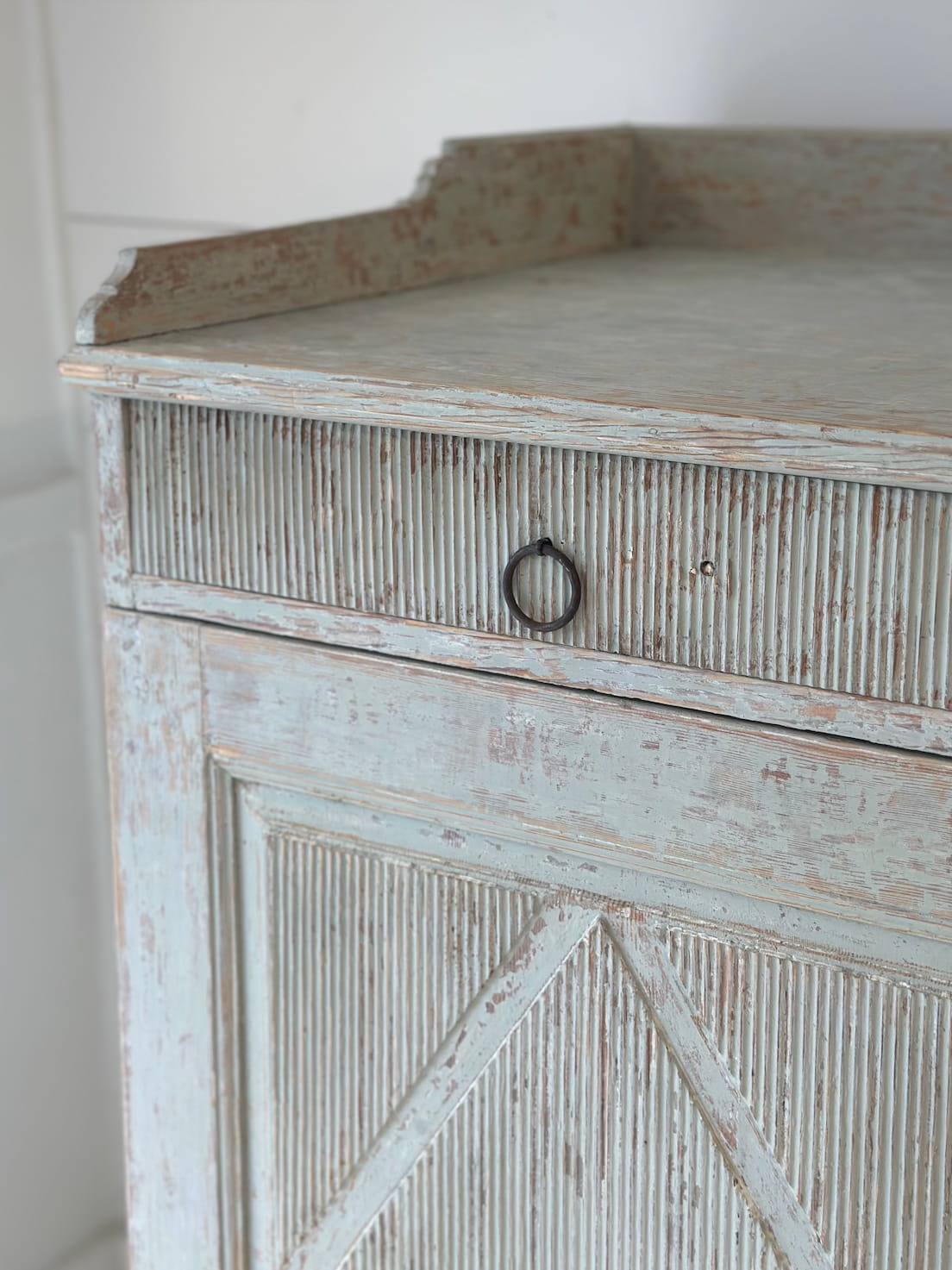 Gustavian Pale Duck Egg Green Commode/ Sideboard